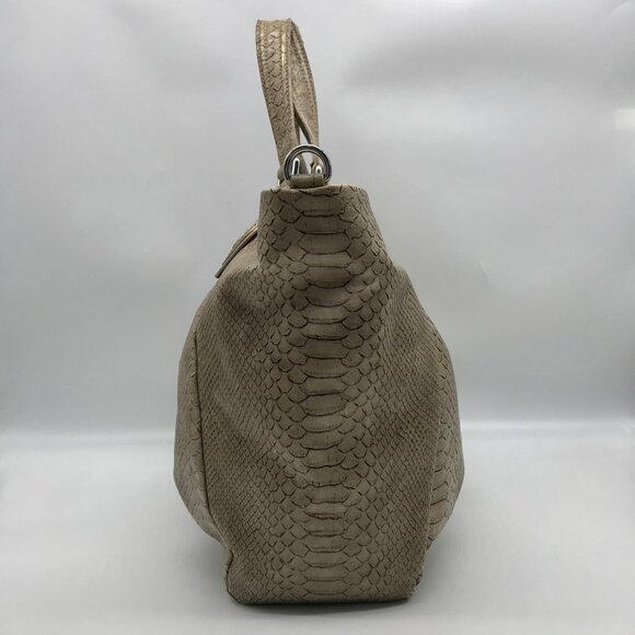 Marc Jacobs Taupe Snake Print Convertible Satchel - Picture 3 of 11